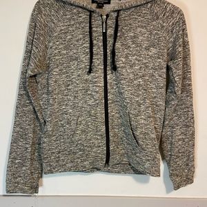 Grey Zip Hoodie Sweater